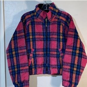 American Eagle Bomber Sz XL Plaid multi Color